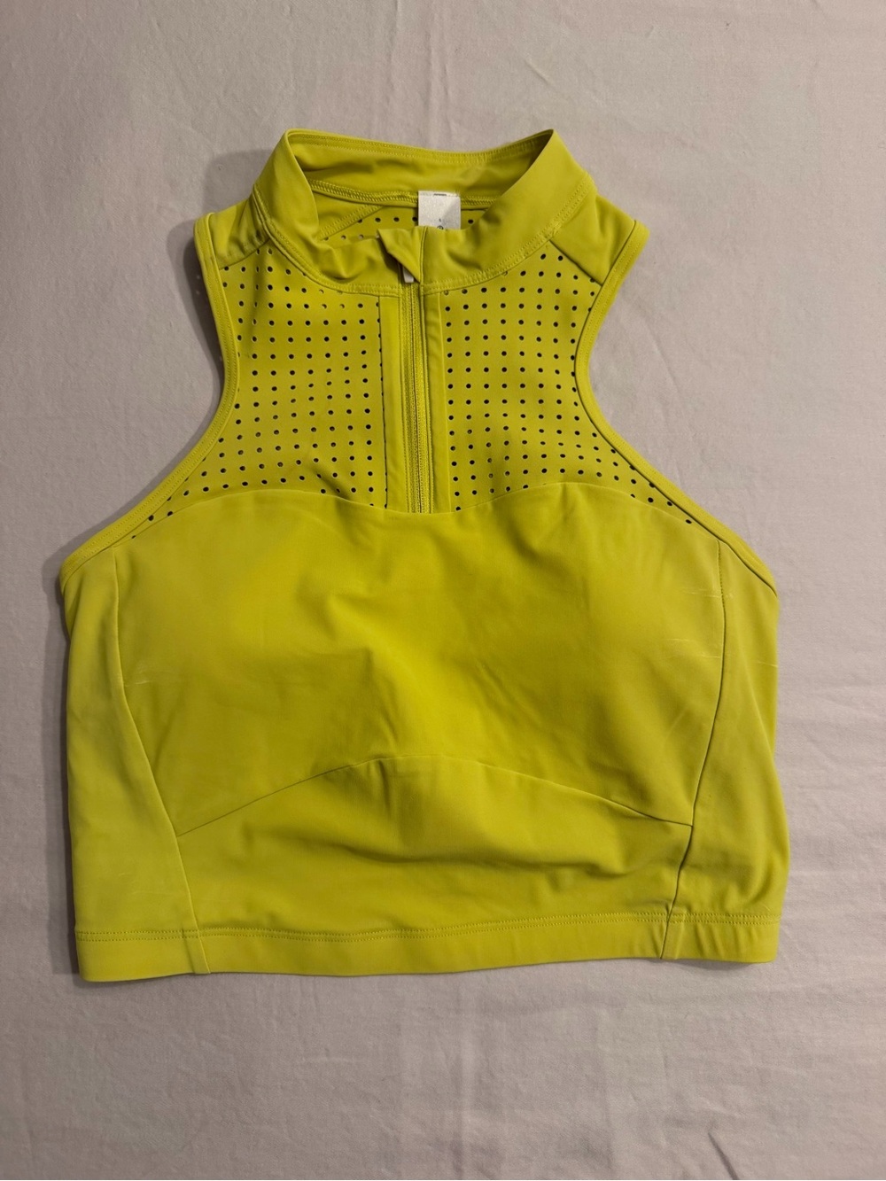 Lululemon Unleash Strength Bra Size 6 Yellow Green